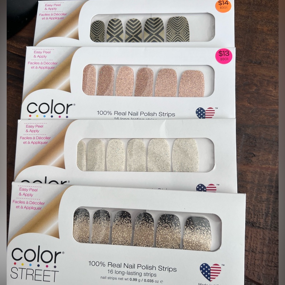 Color street nail strips  bundles of 4